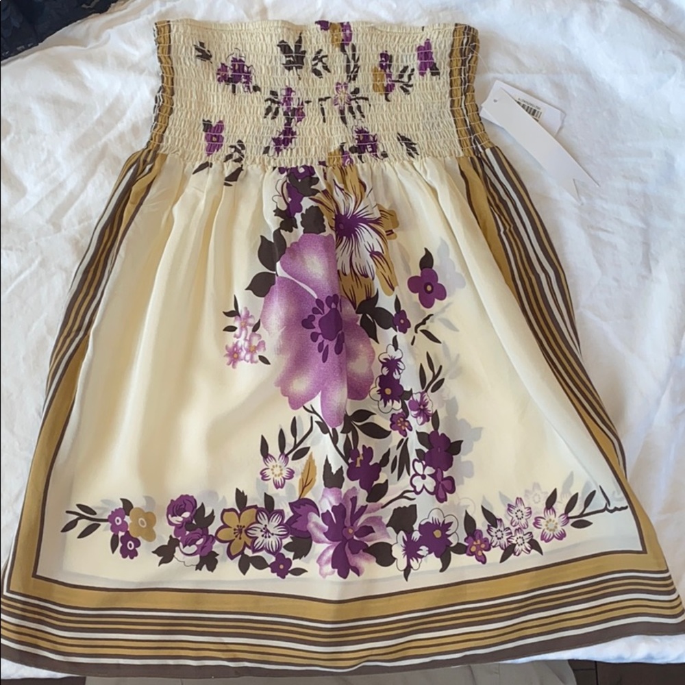 Petticoat Alley strapless top with floral print